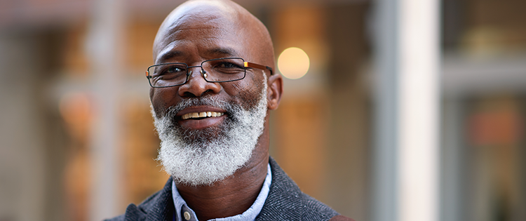 Older man smiling